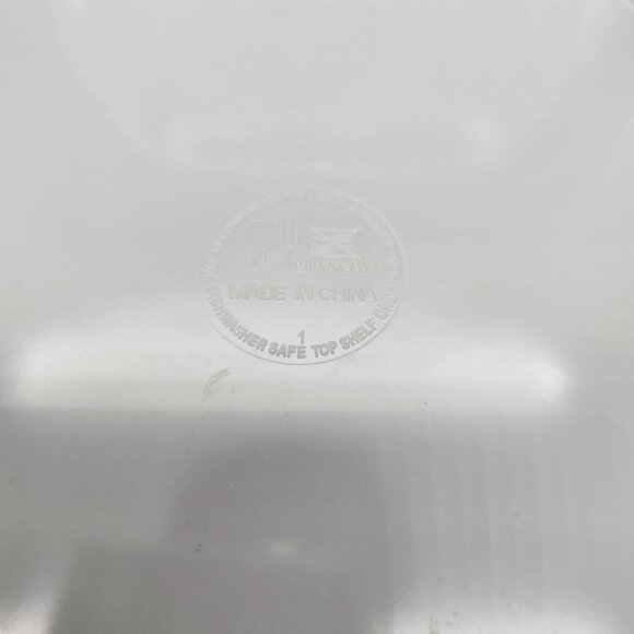 Martha Stewart Square Melamine Dinner Plates Green White Coral Design DH1322 - Picture 5 of 7